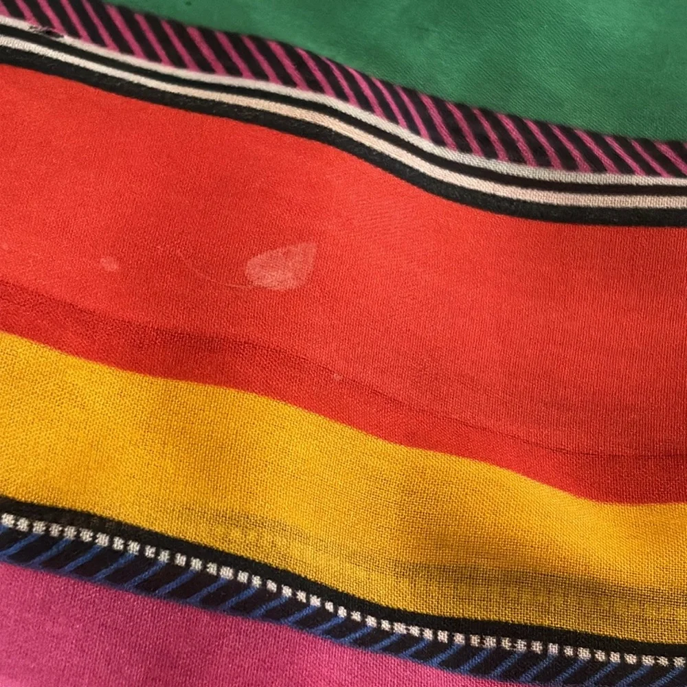 Colorful Stripe rectangle Scarf - Picture 3 of 3